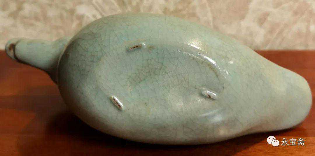 明-清仿汝窑鸳鸯砚滴（一对）