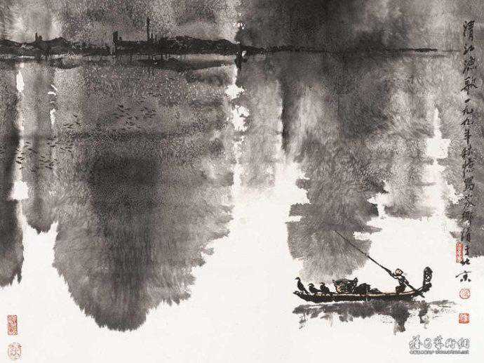 魅力黑白，多情山水~姚治华山水画作品欣赏