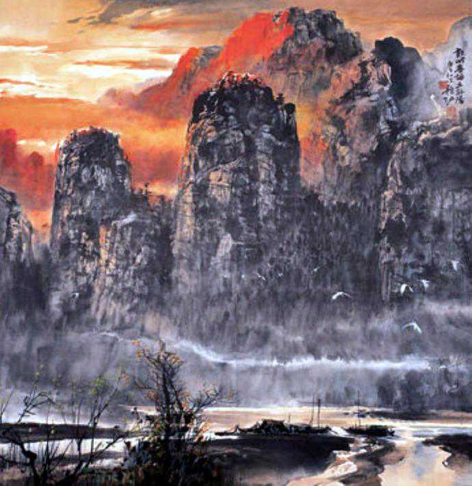 「山川寄情」画家招务超的作品欣赏