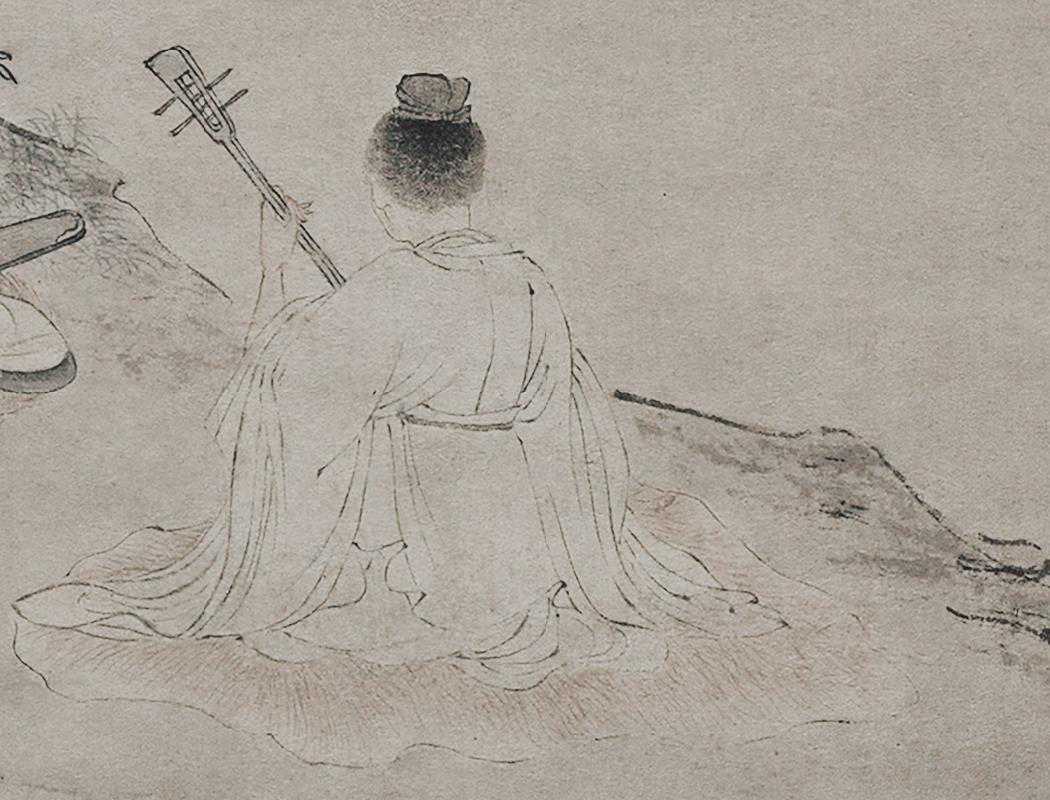 明，仇英《停琴听阮图》