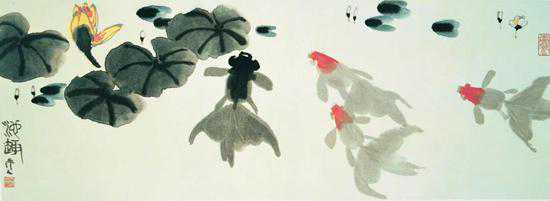 看吴作人的金鱼如何“游”戏笔墨
