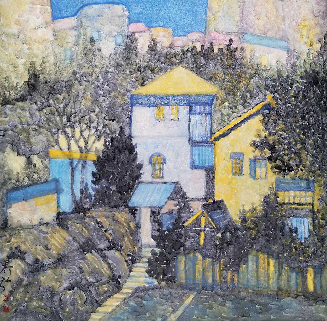 一组好看的水墨画离不开那些搭配和谐的色彩