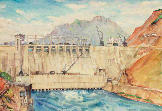 中国第一代先驱水彩画家潘思同作品欣赏